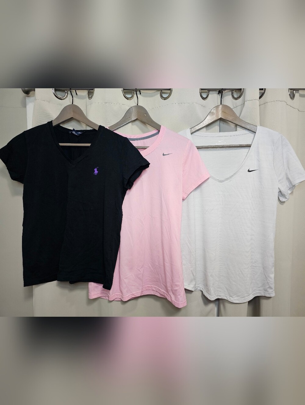 Lot 3 Womens Small Shirt Nike Dri Fit and Ralph Lauren Sports Gym Jogging Bundle